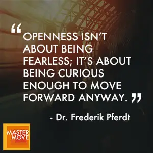 Quote from Frederik Pferdt on innovation and future-focused leadership.