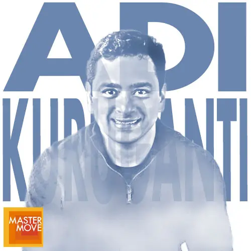 Podcast episode artwork featuring Adi Kruganti